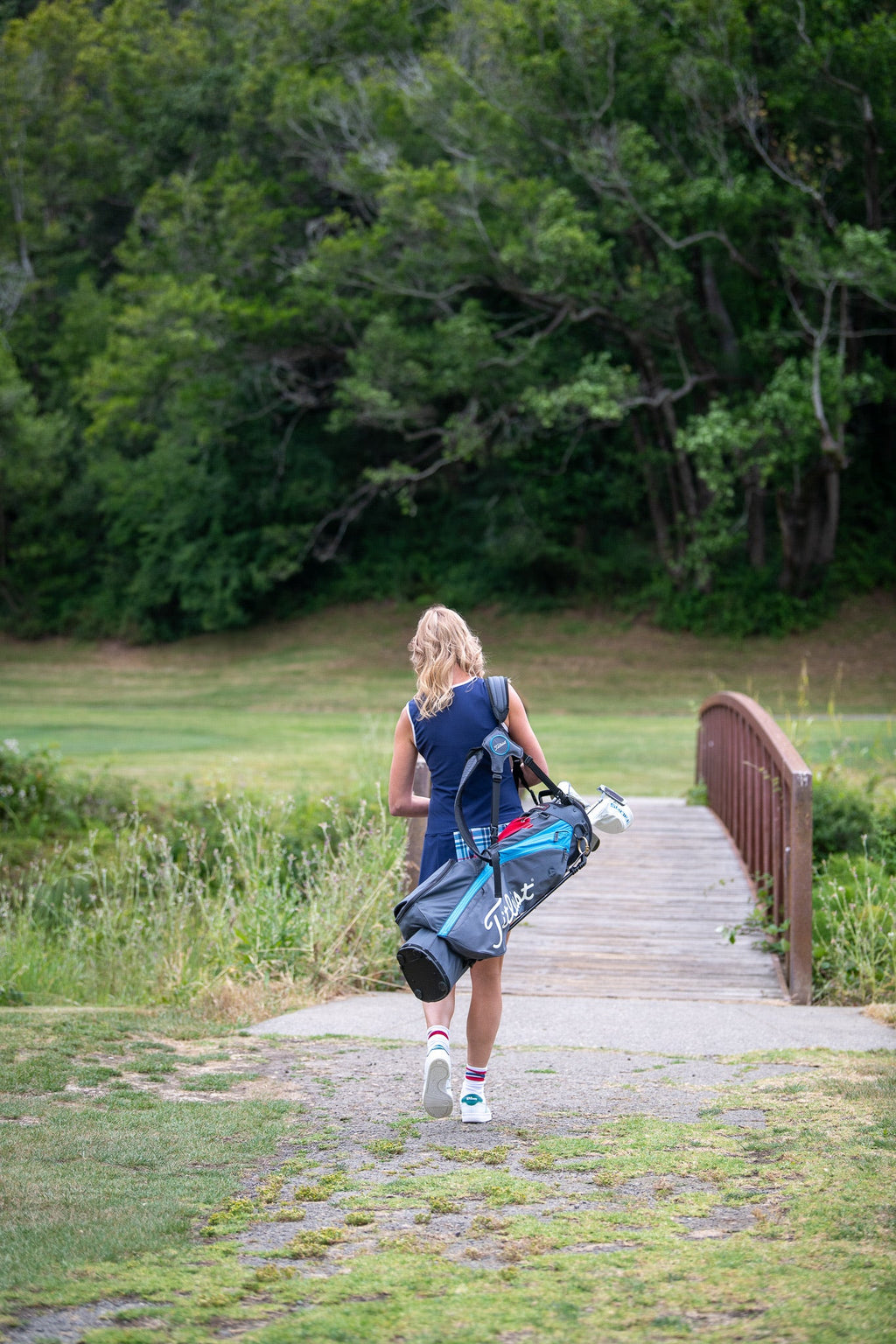 AGGIE BLUE PLAID DRESS – CHIC & VERSATILE WOMEN’S ATHLETIC DRESS FOR ON & OFF THE COURT AND COURSE