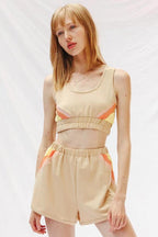 Retro lounge shorts set