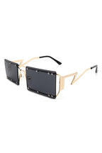 Retro Rectangle Flat Top Vintage Sunglasses