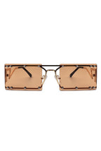 Retro Rectangle Flat Top Vintage Sunglasses