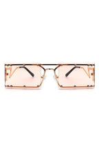 Retro Rectangle Flat Top Vintage Sunglasses