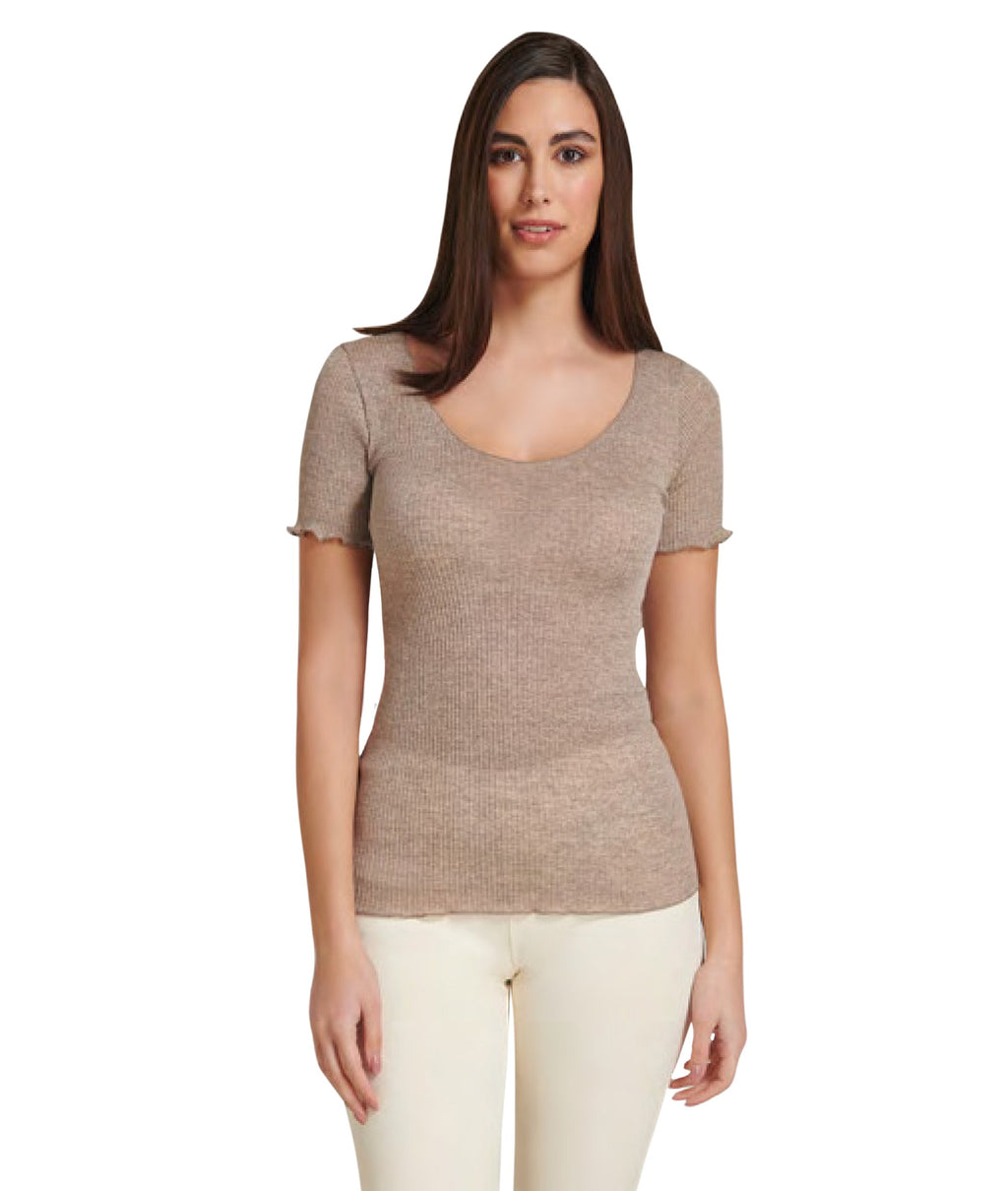EGi Luxury Wool Silk Women's T-Shirt. Proudly Made in Italy.
