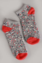Polka Dot Low Cut Socks 12 Pair