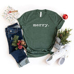 Merry Typewriter Short Sleeve Graphic Tee