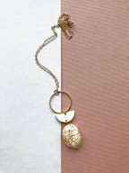 White Turquoise Long Statement Necklace