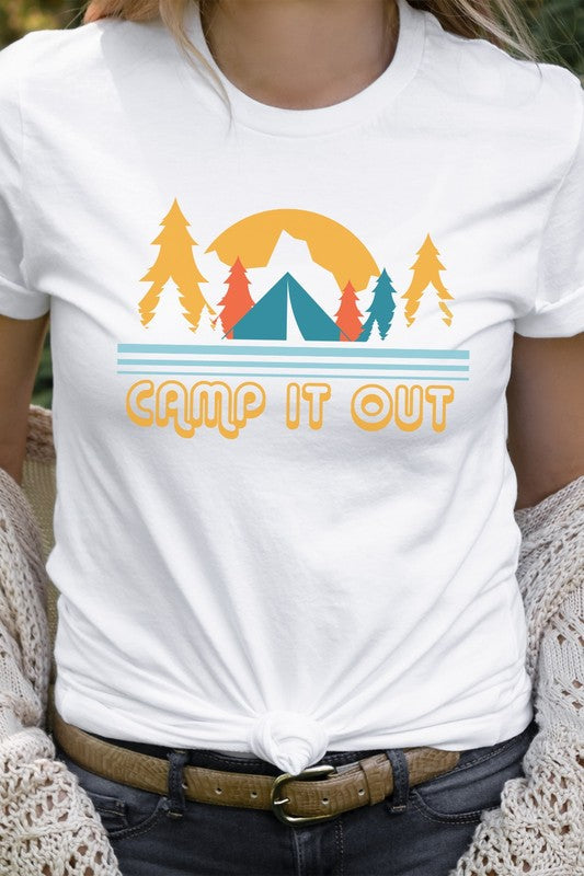 Camp It Out Tents in Forest Summer Graphic Tee T-Shirt