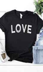 Distressed Love Graphic Tee T-Shirt