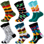 Striped Mens/Women Socks Square Tube Wave Socks