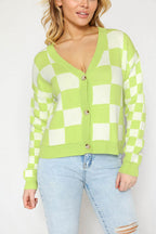 Checkered Cardigan