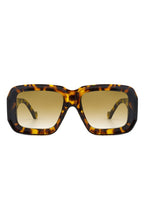 Square Retro Bold Fashion Flat Top Sunglasses