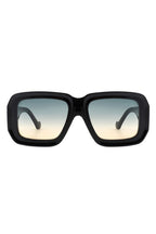 Square Retro Bold Fashion Flat Top Sunglasses