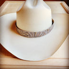Gilded Cowboy Turquoise Embossed Cowboy Leather Hat Band
