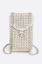 Crystal Studs Cellphone Convertible Bag