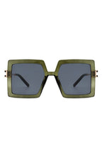 Square  Oversize Large Flat Top Fashion Sunglasses