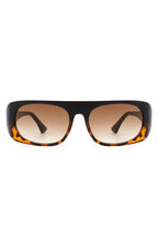 Rectangle Retro Oval Fashion Flat Top Sunglasses