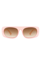 Rectangle Retro Oval Fashion Flat Top Sunglasses