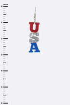 USA Cutout Glitter Earrings