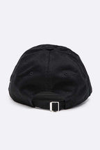 Fringe Beaded Eye Patch Iconic Cotton Cap