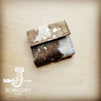 Tri-Fold Wallet- Mixed Metallic Hair-on-Hide