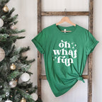 Whimsical Oh What Fun Short Sleeve Graphic Tee
