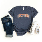 Varsity Cozy Vibes Short Sleeve Graphic Tee