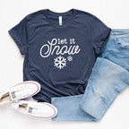 Let It Snow Snowflake Short Sleeve Graphic Tee