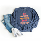 Makes You Happy Stars Graphic Sweatshirt