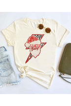 SANTA CHRISTMAS GRAPHIC PLUS SIZE TEE / T-SHIRT