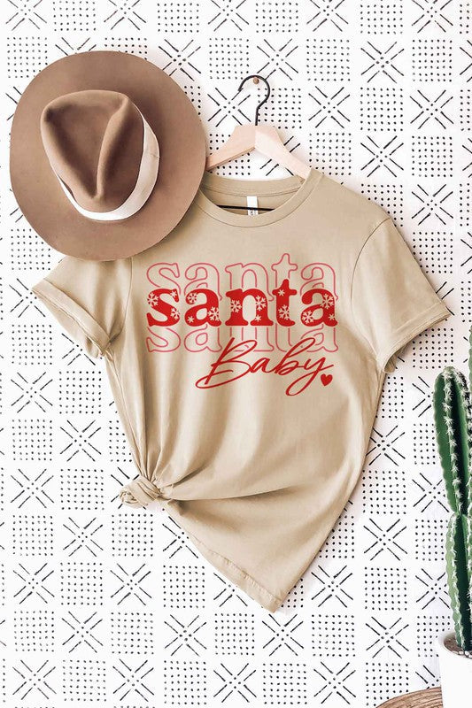 SANTA BABY CHRISTMAS GRAPHIC Tee T-Shirt / T-SHIRT
