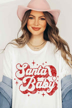 SANTA BABY CHRISTMAS T-SHIRT PLUS SIZE