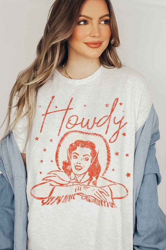 HOWDY COWGIRL GRAPHIC Tee T-Shirt / T-SHIRT
