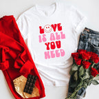 Love Is All You Need Smiley Short Sleeve Tee