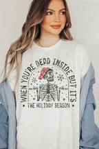 CHRISTMAS SKELETON GRAPHIC PLUS SIZE Tee T-Shirt / T-SHIRT
