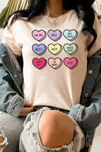 Unimpressed Valentine Heart Candy Graphic Tee T-Shirt