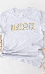 Irish Faux Chenille Letters St Patrick Graphic Tee