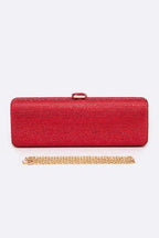 Slim Crystal Pave Box Clutch