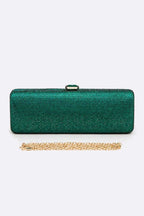 Slim Crystal Pave Box Clutch