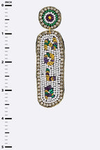 NOLA Beaded Mardi Gras Earrings