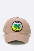 California Love Palm Tree Patch Cotton Cap
