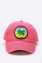 California Love Palm Tree Patch Cotton Cap