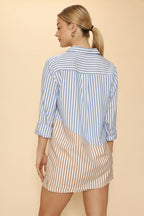 Striped Oversized Button Down Shirt