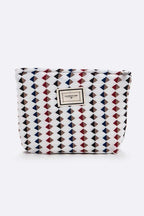 Crinkle Vintage Print Large Cosmetic Pouch
