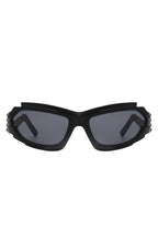 Futuristic Rectangle Wrap Around Sunglasses