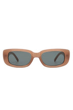 Rectangle Narrow Retro Fashion Slim Sunglasses