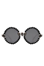 Round Gothic Rhinestone Skull Punk Sunglasses