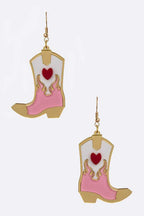 Acrylic Cowboy Boots Earrings