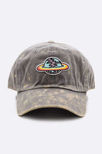 Cosmic Planet Patch Washed Cotton Cap