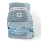 Classic Satin Border Blanket - Powder Blue
