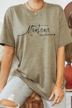 Montana My Home Heart State Graphic Tee T-Shirt