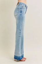Women's Jeans Jeans - Plus Size Wide Leg - Released Hem Denim